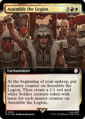 Assemble the Legion (Extended Art) (Surge Foil) card from Universes Beyond: Fallout