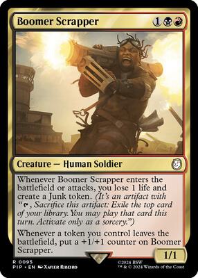 Boomer Scrapper card from Universes Beyond: Fallout