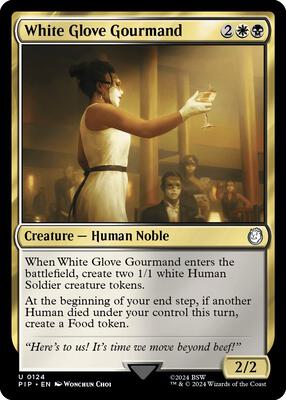 White Glove Gourmand card from Universes Beyond: Fallout