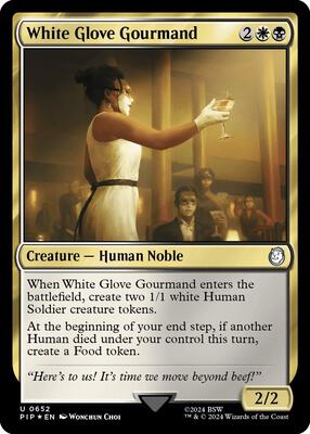 White Glove Gourmand (Surge Foil) card from Universes Beyond: Fallout