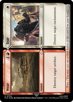 Wear // Tear (Surge Foil) card from Universes Beyond: Fallout