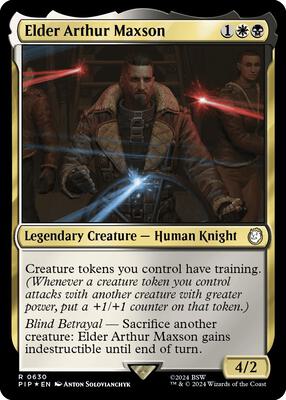 Elder Arthur Maxson (Surge Foil) card from Universes Beyond: Fallout