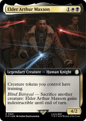 Elder Arthur Maxson (Extended Art) (Surge Foil) card from Universes Beyond: Fallout