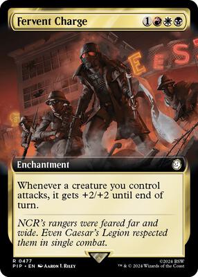 Fervent Charge (Extended Art) card from Universes Beyond: Fallout