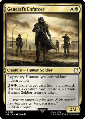 General's Enforcer card from Universes Beyond: Fallout