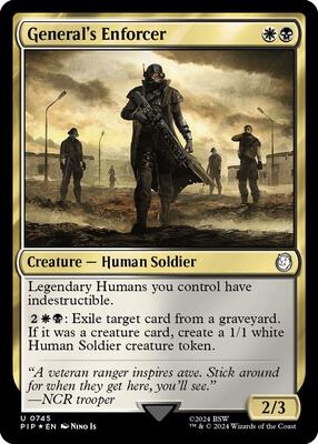 General's Enforcer (Surge Foil) card from Universes Beyond: Fallout