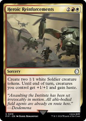 Heroic Reinforcements card from Universes Beyond: Fallout