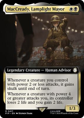 MacCready, Lamplight Mayor (Extended Art) card from Universes Beyond: Fallout