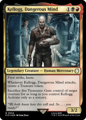 Kellogg, Dangerous Mind (Surge Foil) card from Universes Beyond: Fallout