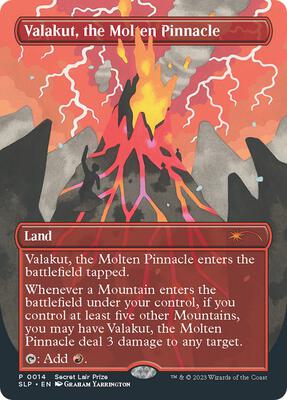 Valakut, the Molten Pinnacle card from Secret Lair Showdown