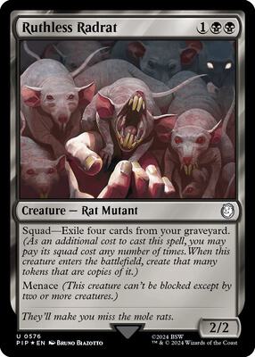 Ruthless Radrat (Surge Foil) card from Universes Beyond: Fallout