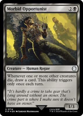 Morbid Opportunist (Surge Foil) card from Universes Beyond: Fallout