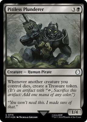 Pitiless Plunderer (Surge Foil) card from Universes Beyond: Fallout
