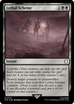 Lethal Scheme (Surge Foil) card from Universes Beyond: Fallout