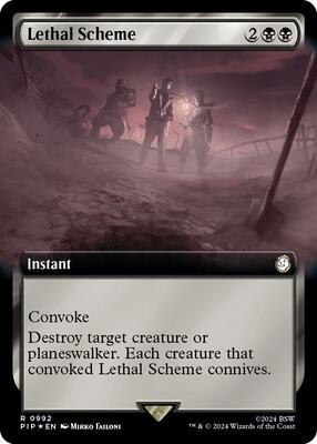 Lethal Scheme (Extended Art) (Surge Foil) card from Universes Beyond: Fallout