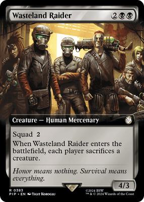 Wasteland Raider (Extended Art) card from Universes Beyond: Fallout