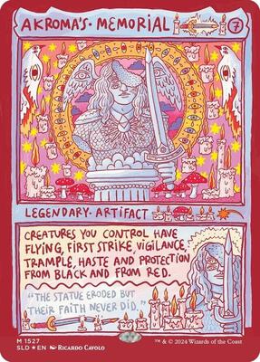 Akroma's Memorial (Rainbow Foil) card from Secret Lair Drop Series