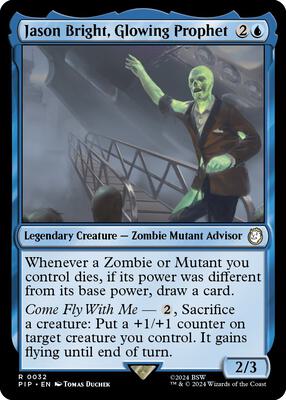 Jason Bright, Glowing Prophet card from Universes Beyond: Fallout