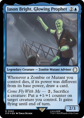 Jason Bright, Glowing Prophet (Surge Foil) card from Universes Beyond: Fallout