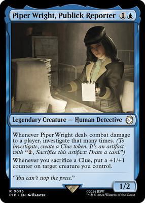 Piper Wright, Publick Reporter card from Universes Beyond: Fallout