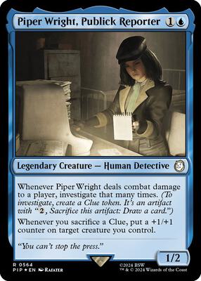 Piper Wright, Publick Reporter (Surge Foil) card from Universes Beyond: Fallout