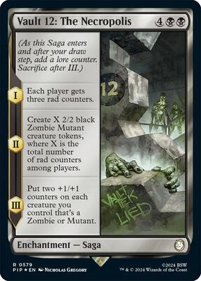 Vault 12: The Necropolis (Surge Foil) card from Universes Beyond: Fallout