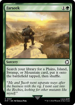 Farseek card from Universes Beyond: Fallout