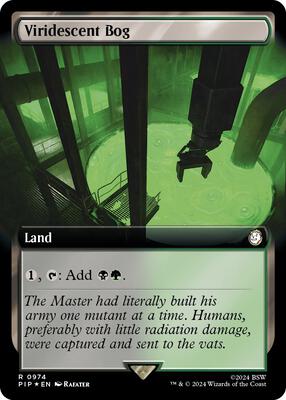 Viridescent Bog (Extended Art) (Surge Foil) card from Universes Beyond: Fallout
