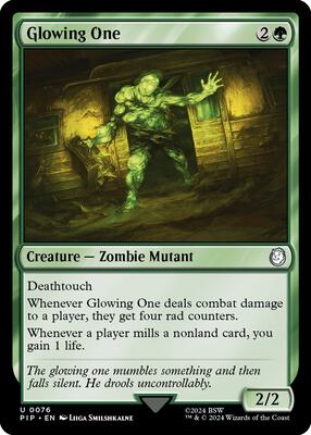 Glowing One card from Universes Beyond: Fallout