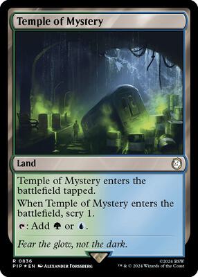 Temple of Mystery (Surge Foil) card from Universes Beyond: Fallout