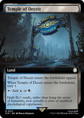 Temple of Deceit (Extended Art) card from Universes Beyond: Fallout
