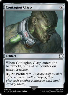 Contagion Clasp (Surge Foil) card from Universes Beyond: Fallout