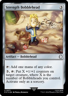 Strength Bobblehead (Surge Foil) card from Universes Beyond: Fallout