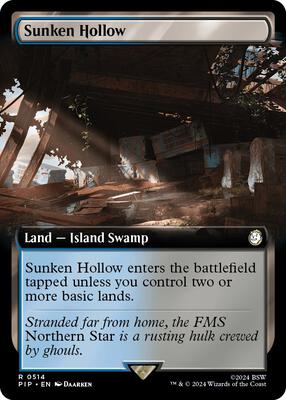 Sunken Hollow (Extended Art) card from Universes Beyond: Fallout