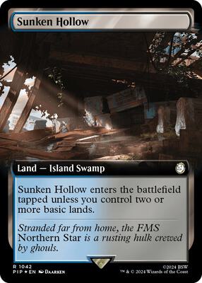 Sunken Hollow (Extended Art) (Surge Foil) card from Universes Beyond: Fallout