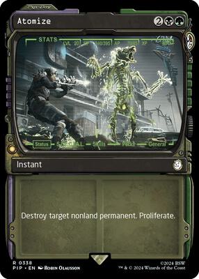 Atomize (Showcase) card from Universes Beyond: Fallout