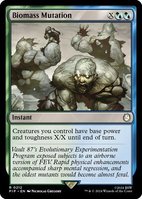 Biomass Mutation card from Universes Beyond: Fallout