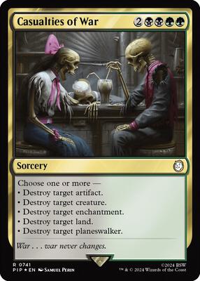 Casualties of War (Surge Foil) card from Universes Beyond: Fallout