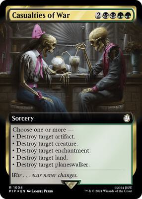 Casualties of War (Extended Art) (Surge Foil) card from Universes Beyond: Fallout