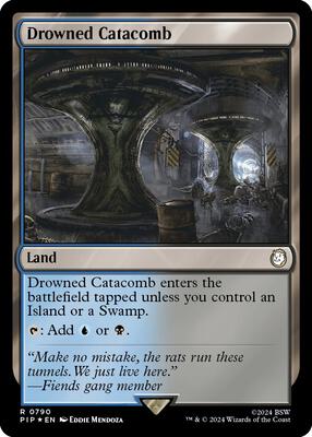 Drowned Catacomb (Surge Foil) card from Universes Beyond: Fallout