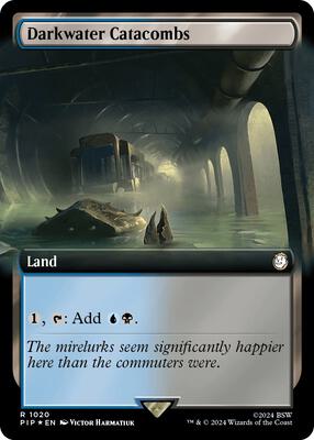 Darkwater Catacombs (Extended Art) (Surge Foil) card from Universes Beyond: Fallout