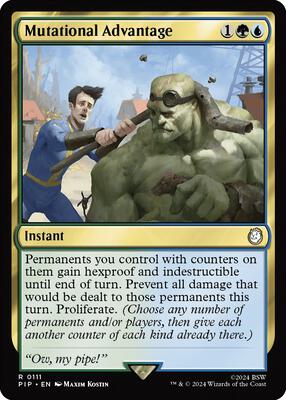 Mutational Advantage card from Universes Beyond: Fallout