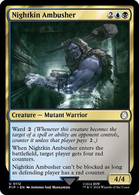 Nightkin Ambusher card from Universes Beyond: Fallout