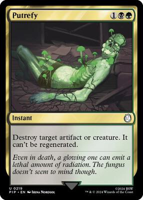 Putrefy card from Universes Beyond: Fallout
