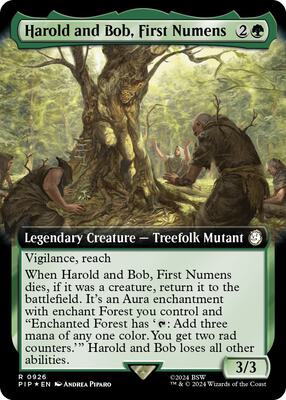 Harold and Bob, First Numens (Extended Art) (Surge Foil) card from Universes Beyond: Fallout