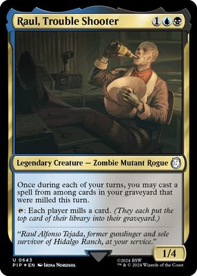 Raul, Trouble Shooter (Surge Foil) card from Universes Beyond: Fallout