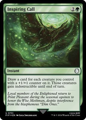 Inspiring Call (Surge Foil) card from Universes Beyond: Fallout