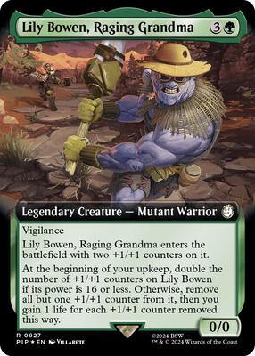 Lily Bowen, Raging Grandma (Extended Art) (Surge Foil) card from Universes Beyond: Fallout