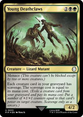 Young Deathclaws (Surge Foil) card from Universes Beyond: Fallout