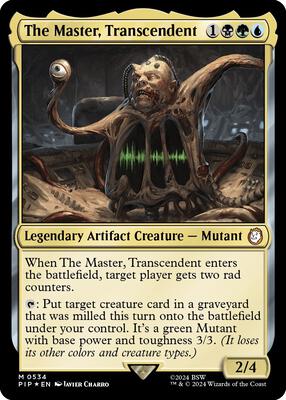 The Master, Transcendent (Surge Foil) card from Universes Beyond: Fallout